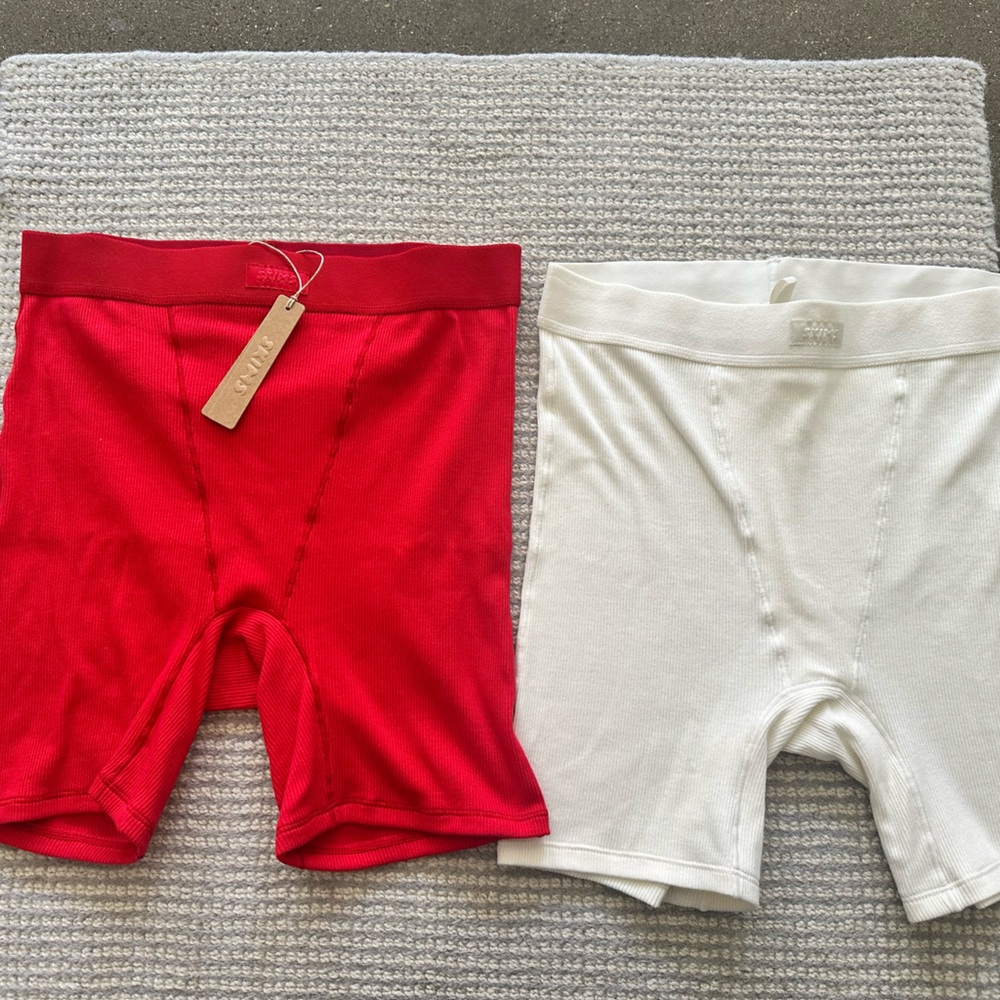 Skims cotton rib boxer bundle